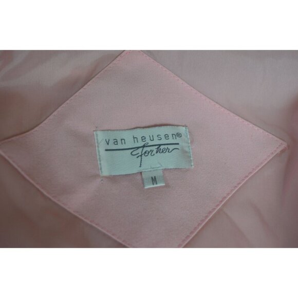 Vintage 80s Van Heusen for Her Pastel Baby Pink Sports Jacket Hidden Hood Size M - Picture 8 of 13